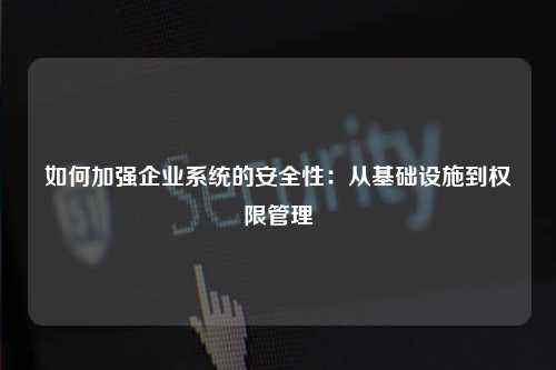 如何加强企业系统的安全性：从基础设施到权限管理